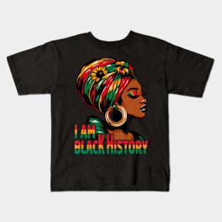 I Am Black History Month African American Juneteenth Kids T-Shirt